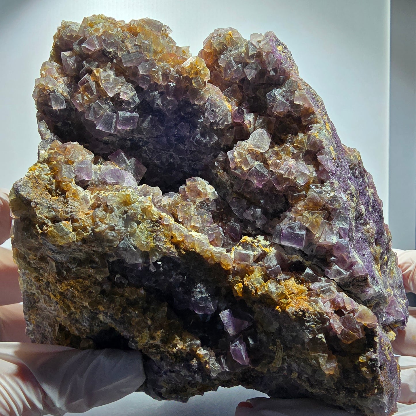 XXL Phantom Fluorite Cube Specimen Green Purple Okorusu, Namibia 173*132*98mm #12699