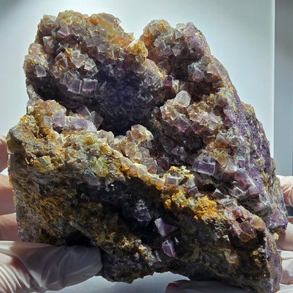 XXL Phantom Fluorite Cube Specimen Green Purple Okorusu, Namibia 173*132*98mm #12699