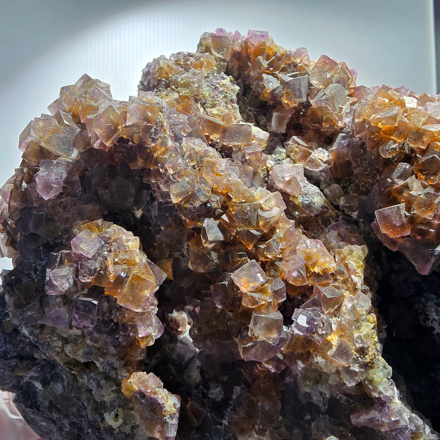XXL Phantom Fluorite Cube Specimen Green Purple Okorusu, Namibia 173*132*98mm #12699