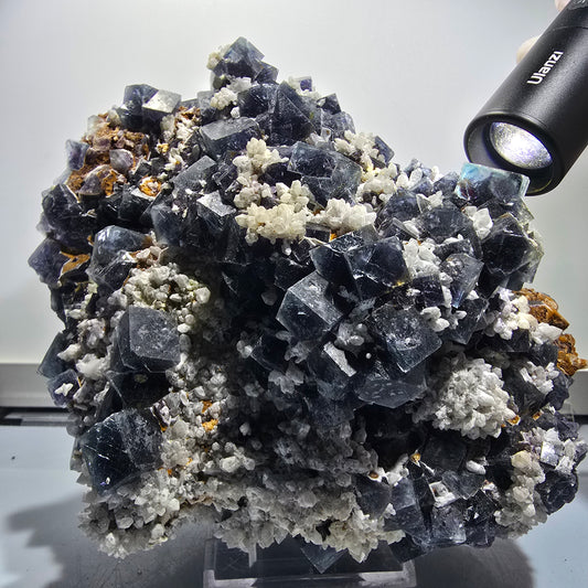 XXL Phantom Fluorit Würfel, Quarz Stufe, lila grün Okorusu, Namibia 192*160*107mm #12700