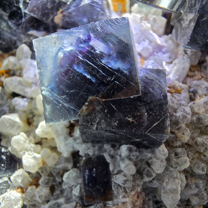 XXL Phantom Fluorite Cube, Quartz Stage, purple-green Okorusu, Namibia 192*160*107mm #12700
