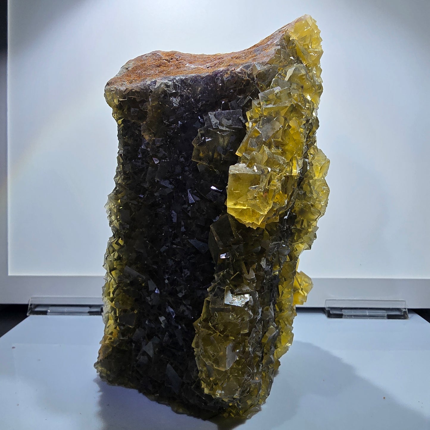 Stade de cube de fluorine fantôme XXL, poche à miel jaune Okorusu Namibie 185*22*97mm #12701