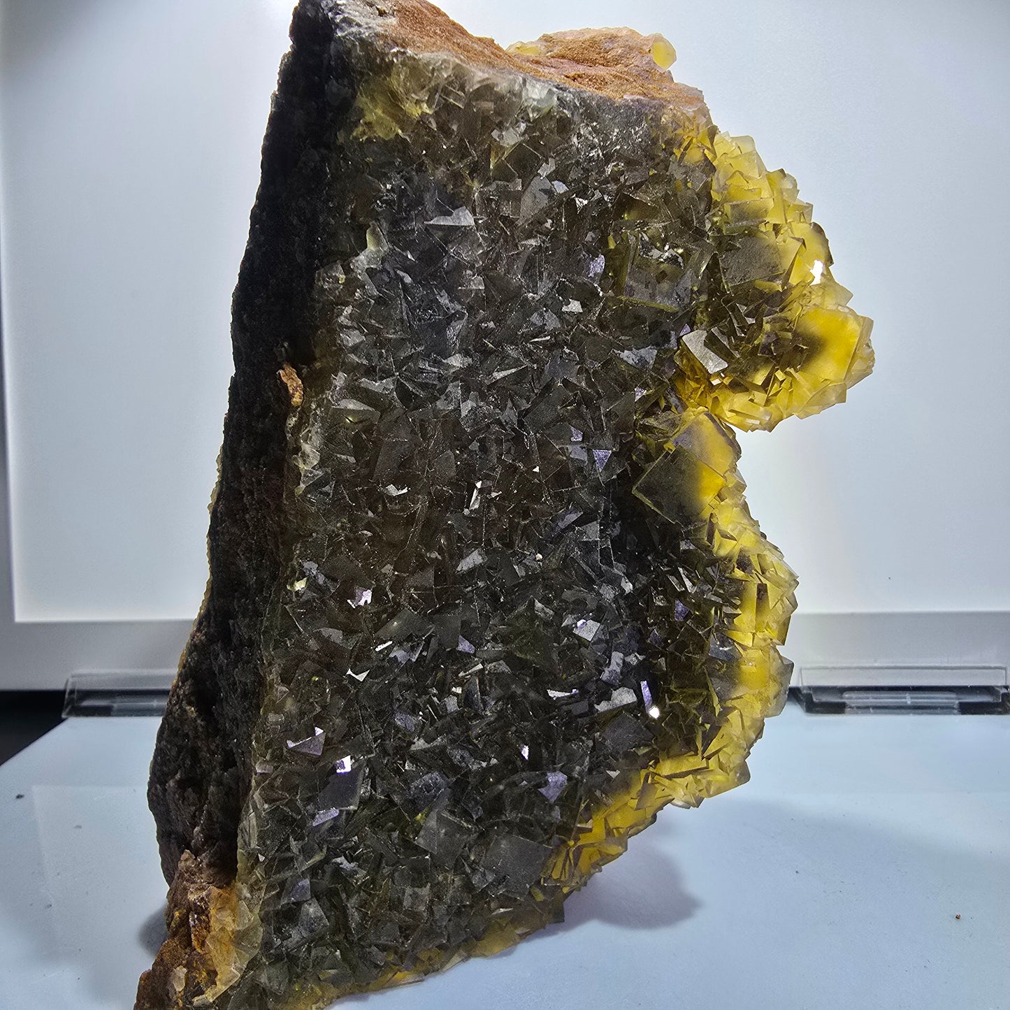 Stade de cube de fluorine fantôme XXL, poche à miel jaune Okorusu Namibie 185*22*97mm #12701