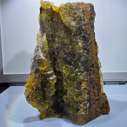 Stade de cube de fluorine fantôme XXL, poche à miel jaune Okorusu Namibie 185*22*97mm #12701