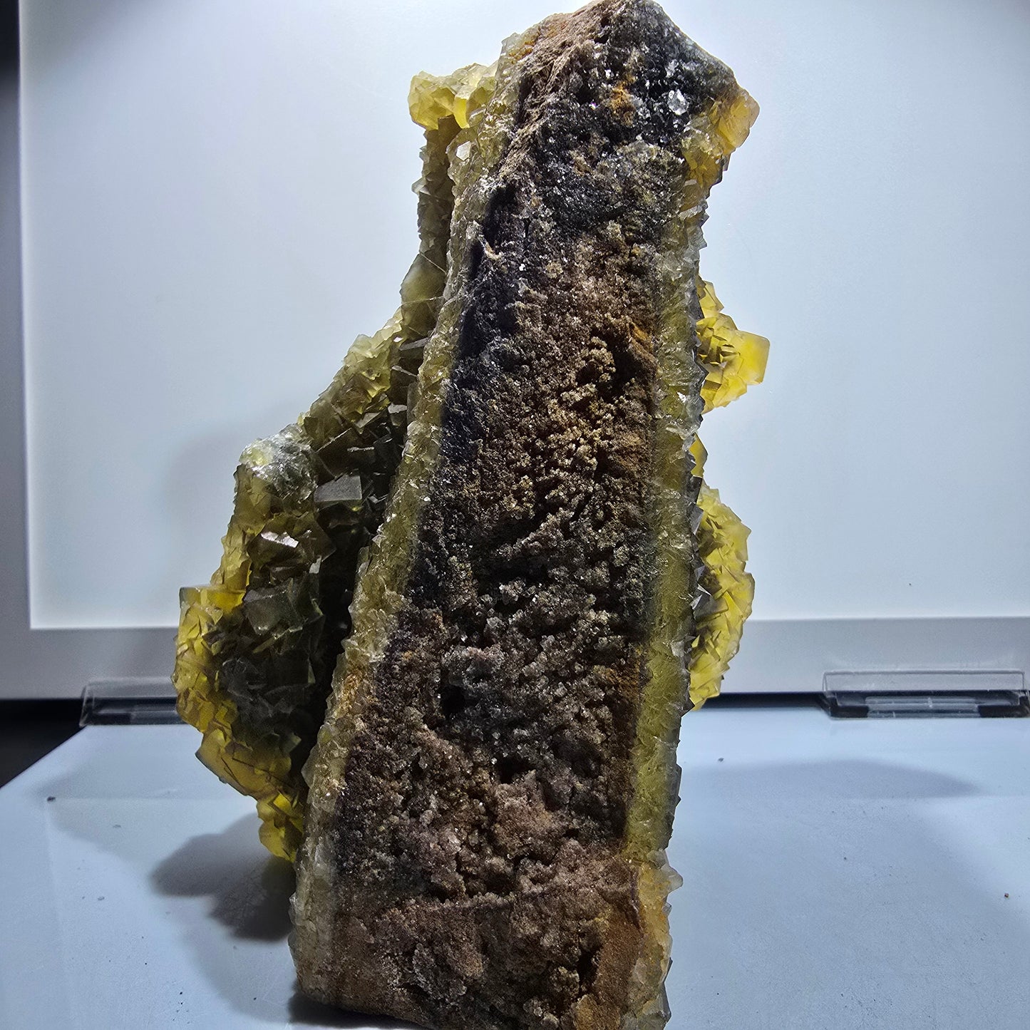 Stade de cube de fluorine fantôme XXL, poche à miel jaune Okorusu Namibie 185*22*97mm #12701