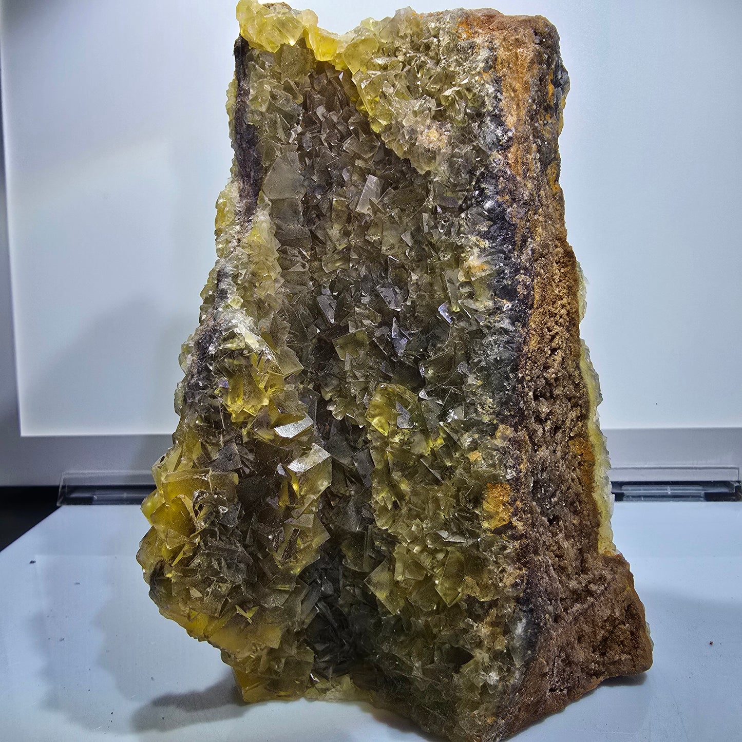 Stade de cube de fluorine fantôme XXL, poche à miel jaune Okorusu Namibie 185*22*97mm #12701