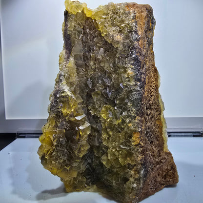 Stade de cube de fluorine fantôme XXL, poche à miel jaune Okorusu Namibie 185*22*97mm #12701