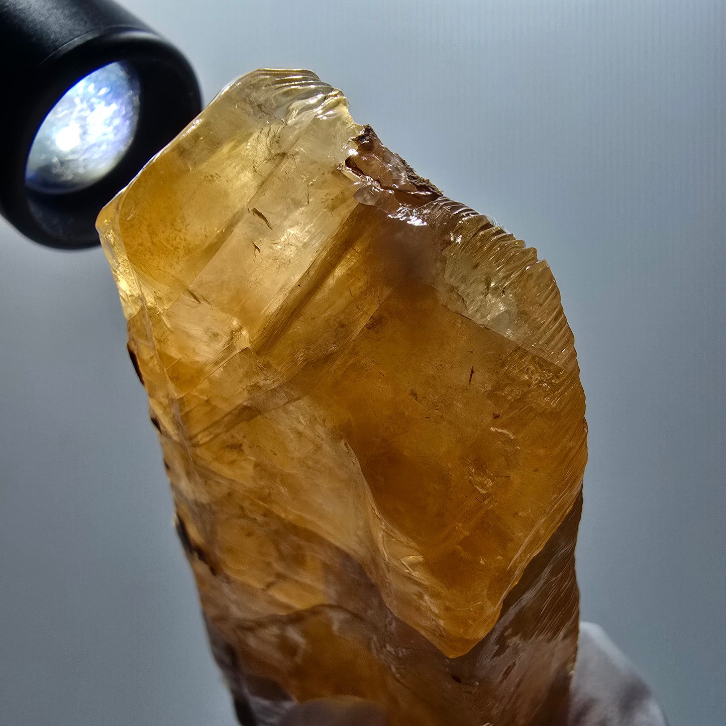 XL Natürlicher Honig Calcit Kristall, gelb orange Erongo, Namibia 109*57*41mm #12702