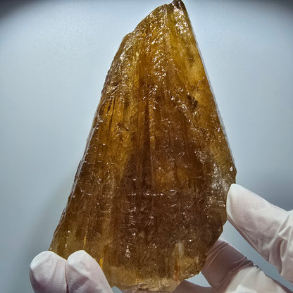 XL Natürlicher Honig Calcit Kristall, gelb orange Erongo, Namibia 125*77*49mm #12706