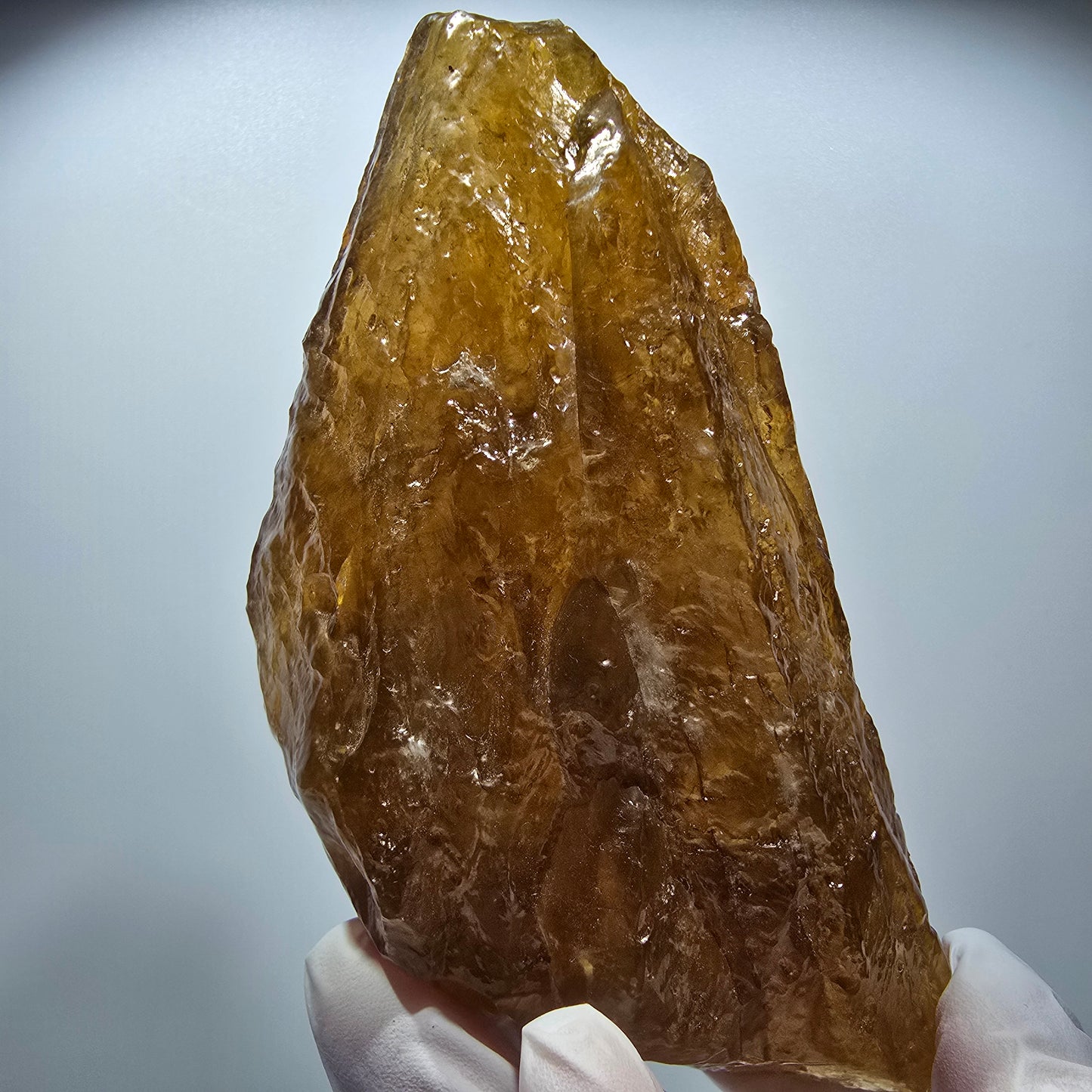 XL Natürlicher Honig Calcit Kristall, gelb orange Erongo, Namibia 125*77*49mm #12706