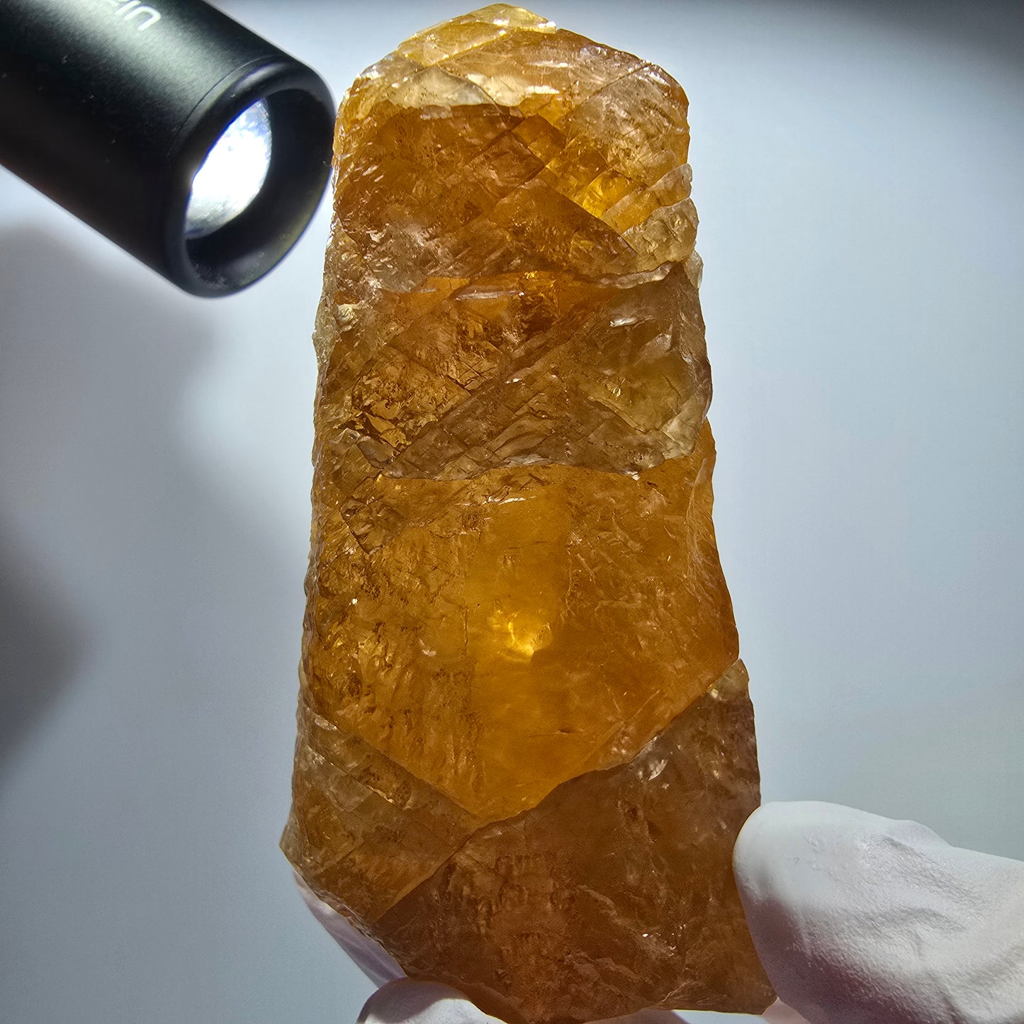 Natürlicher Honig Calcit Kristall, gelb orange Erongo, Namibia 80*39*34mm #12707
