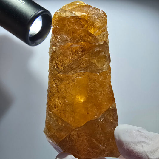 Natural Honey Calcite Crystal, Yellow Orange Erongo, Namibia 80*39*34mm #12707