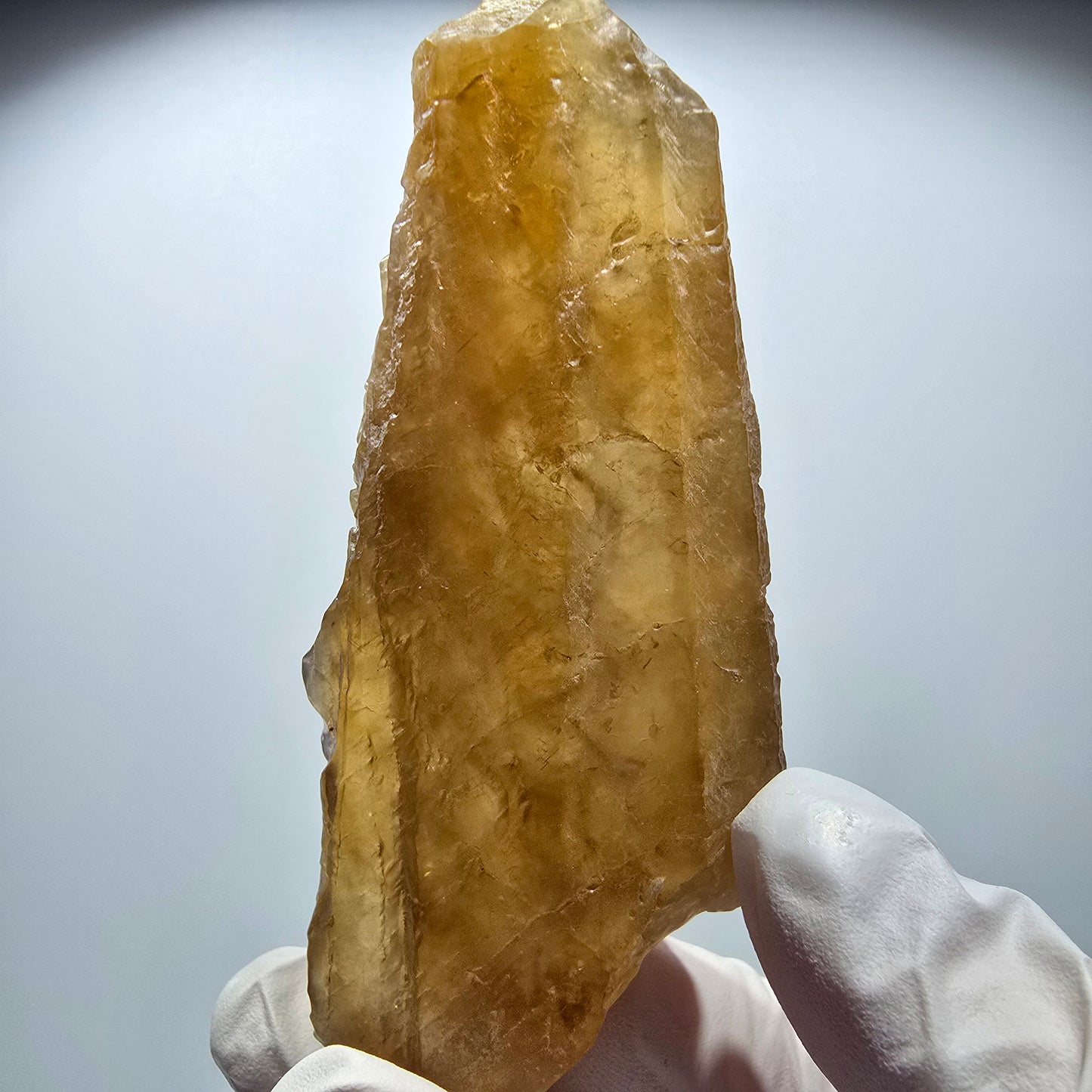 Natürlicher Honig Calcit Kristall, gelb orange Erongo, Namibia 85*36*20mm #12709