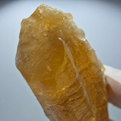 Natürlicher Honig Calcit Kristall, gelb orange Erongo, Namibia 85*36*20mm #12709