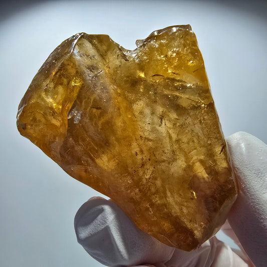 Natural Honey Calcite Crystal, yellow orange Erongo, Namibia 56*44*28mm #12710