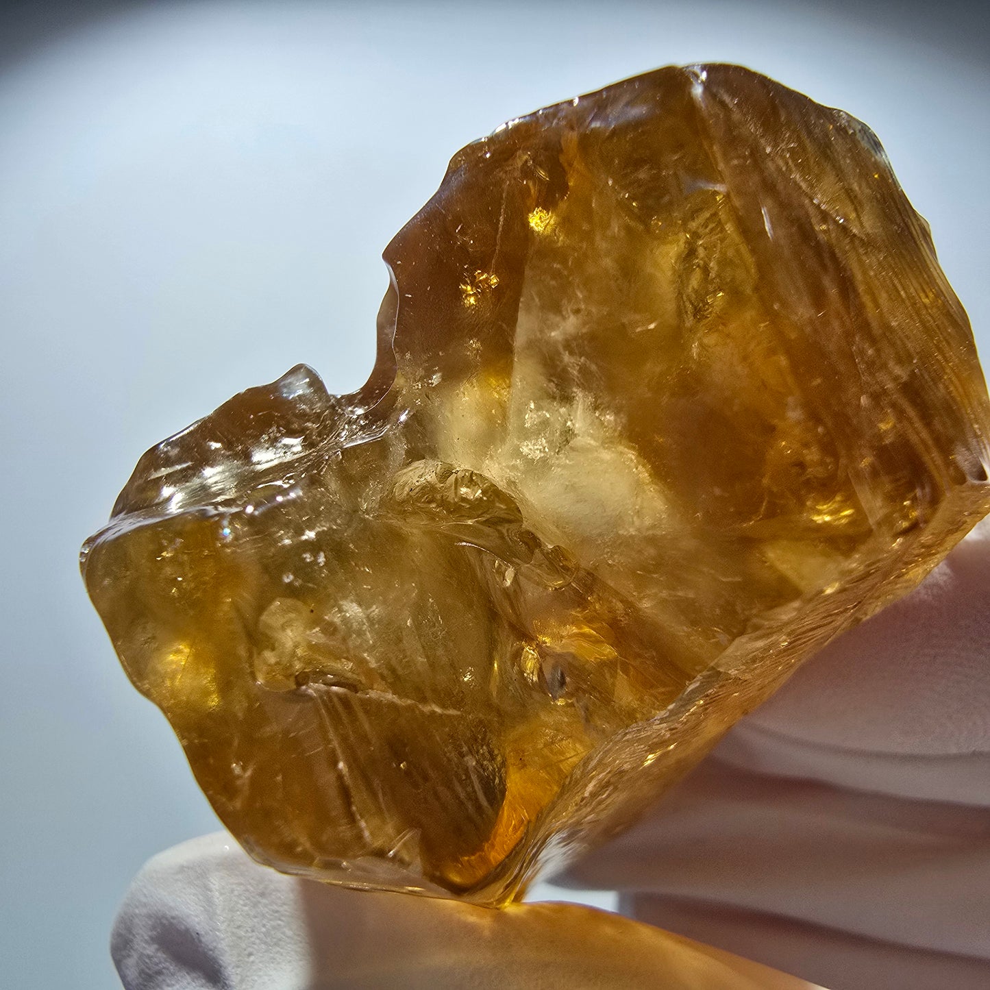 Natürlicher Honig Calcit Kristall, gelb orange Erongo, Namibia 56*44*28mm #12710