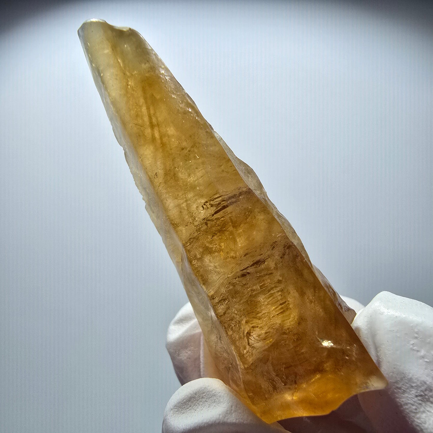 Natürlicher Honig Calcit Kristall, gelb orange Erongo, Namibia 56*23*17mm #12711