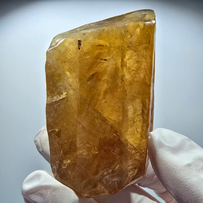 Natürlicher Honig Calcit Kristall, gelb orange Erongo, Namibia 77*82*50mm #12712