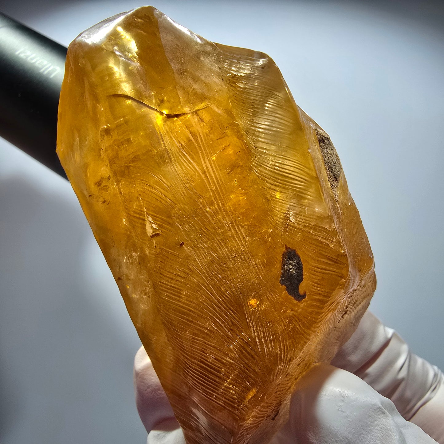 Natürlicher Honig Calcit Kristall, gelb orange Erongo, Namibia 77*82*50mm #12712