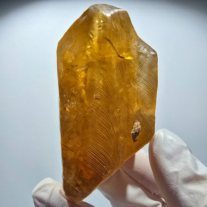 Natürlicher Honig Calcit Kristall, gelb orange Erongo, Namibia 77*82*50mm #12712