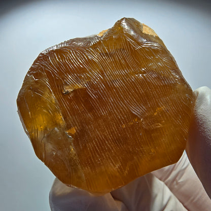 Natürlicher Honig Calcit Kristall, gelb orange Erongo, Namibia 77*82*50mm #12712