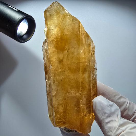 Natural Honey Calcite Crystal, Yellow Orange Erongo, Namibia 106*59*43mm #12713