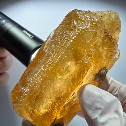 Natürlicher Honig Calcit Kristall, gelb orange Erongo, Namibia 106*59*43mm #12713