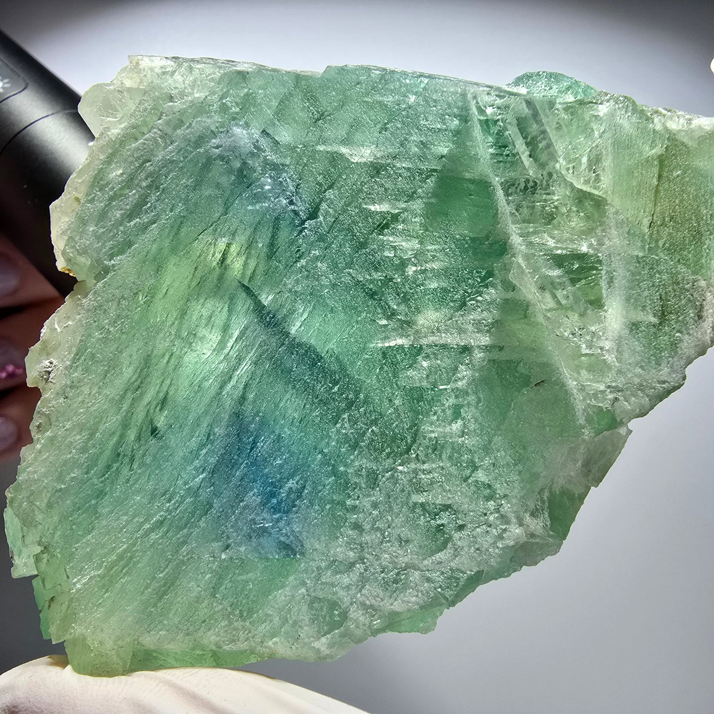 Seltene Phantom Fluorit Würfel Stufe, grün blau gestuft Omehane, Namibia 99*41*30mm #12714