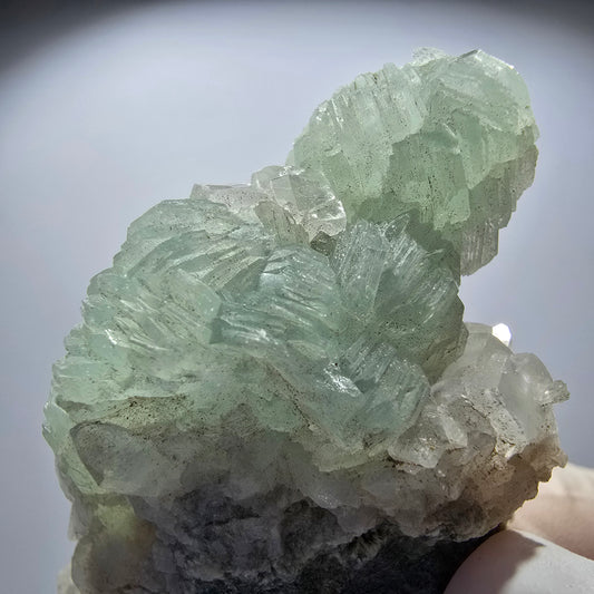 Prehnite Sphere, Calcite Cube, Quartz on Matrix Goboboseb, Namibia 73*45*22mm #12724