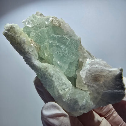 Prehnit, Calcit Würfel, Quarz auf Matrix Goboboseb, Namibia 67*32*28mm #12728