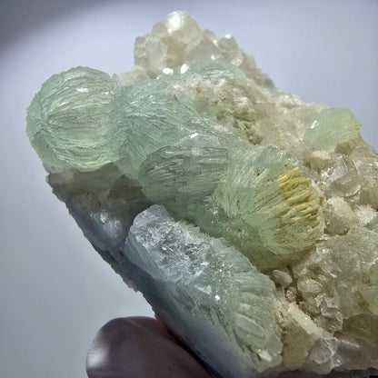 Prehnit Kugel, Calcit Würfel, Quarz auf Matrix Goboboseb, Namibia 94*49*30mm #12730
