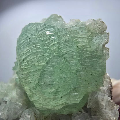 Prehnit Kugel, Calcit Würfel, Quarz auf Matrix Goboboseb, Namibia 79*49*43mm #12737