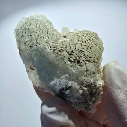 Prehnit Kugel, Calcit Würfel, Quarz auf Matrix Goboboseb, Namibia 48*37*20mm #12754