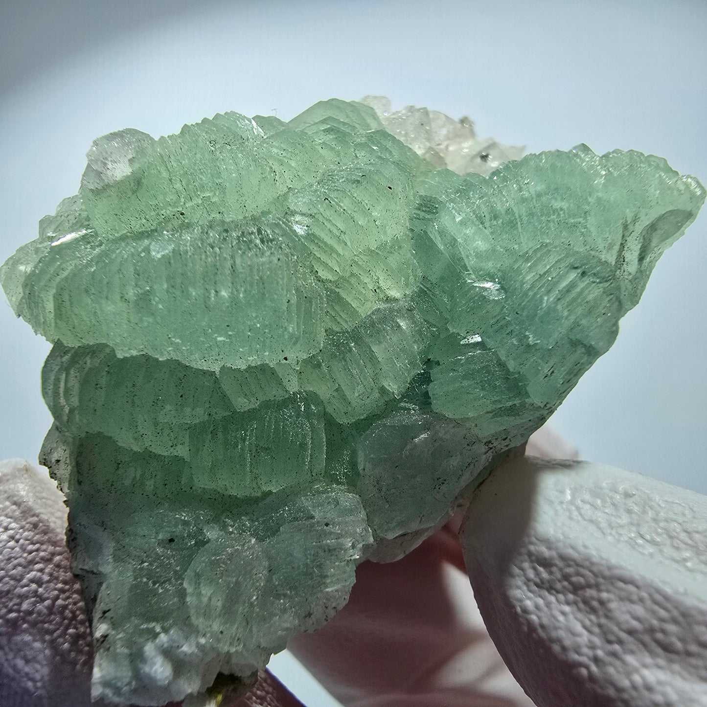 Prehnit Kugel, Calcit Würfel, Quarz auf Matrix Goboboseb, Namibia 59*36*30mm #12760