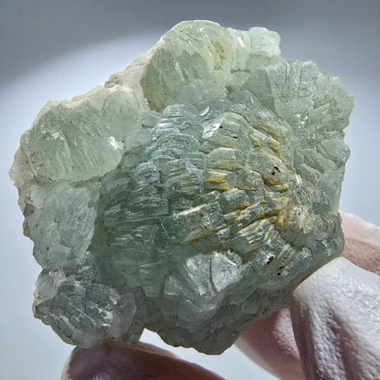 Seltene Prehnit Kugel, Quarz Stufe - alter Fund Goboboseb, Namibia 52*46*24mm #12775