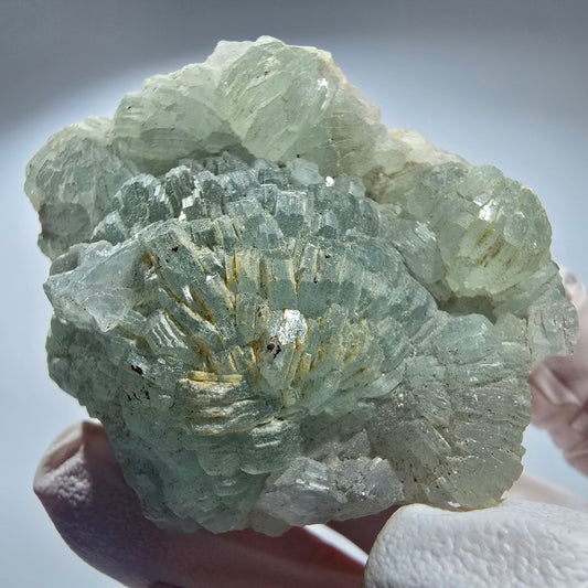 Seltene Prehnit Kugel, Quarz Stufe - alter Fund Goboboseb, Namibia 52*46*24mm #12775