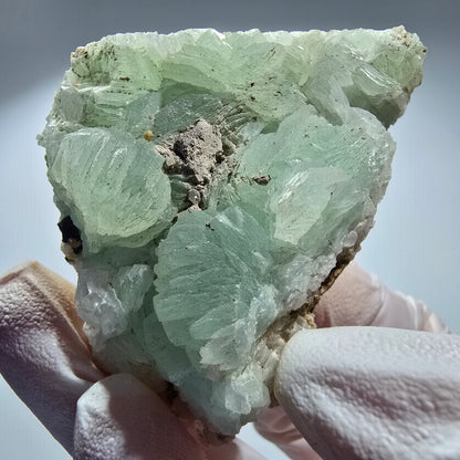 Seltene Prehnit Kugel, Quarz Stufe - alter Fund Goboboseb, Namibia 62*45*27mm #12779