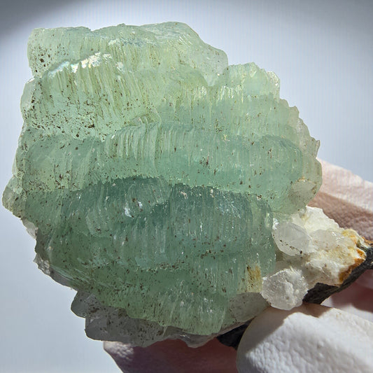 Prehnit Kugel, Calcit Würfel, Quarz auf Matrix Goboboseb, Namibia 54*45*30mm #12780