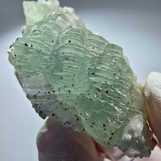 Prehnit Kugel, Calcit Würfel, Quarz auf Matrix Goboboseb, Namibia 57*36*23mm #12784