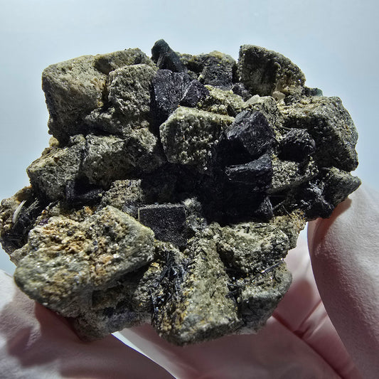 Fluorit, Goshenit, Schörl Turmalin, Orthoklas Muskovit Erongo Namibia 51*44*29mm #12786