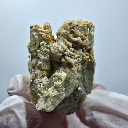 Seltene Aquamarin XX auf Orthoklas Stufe Erongo Namibia 36*32*25mm #12787