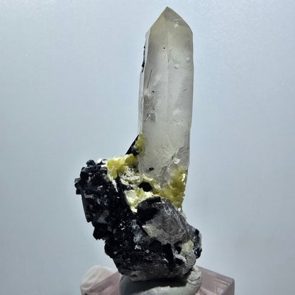 Seltene Rauchquarz, Schörl Turmalin, Muskovit Stufe Erongo Namibia 71*34*26mm #12791