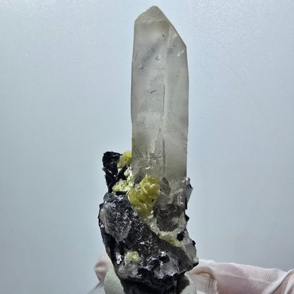 Seltene Rauchquarz, Schörl Turmalin, Muskovit Stufe Erongo Namibia 71*34*26mm #12791