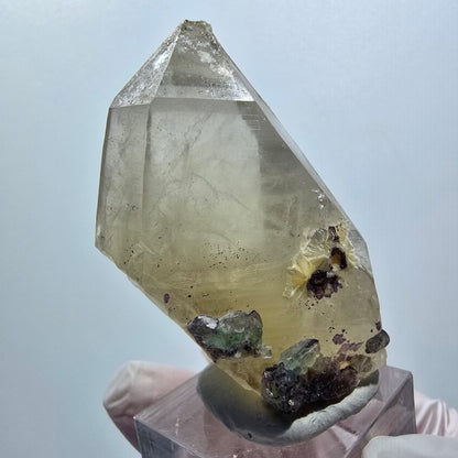 Seltene Rauchquarz, Phantom Fluorit, Hyalit Opal Stufe Erongo Namibia 51*35*32mm #12792