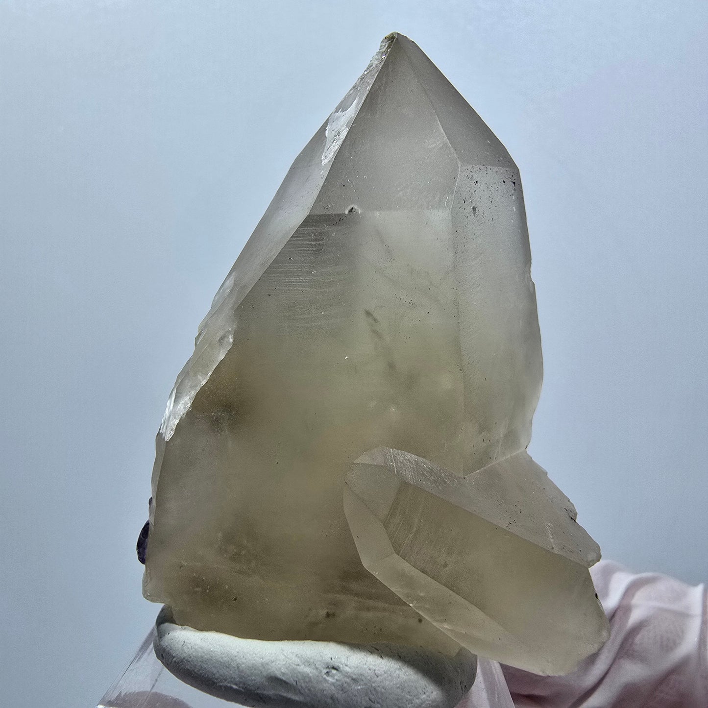 Seltene Rauchquarz, Phantom Fluorit, Hyalit Opal Stufe Erongo Namibia 51*35*32mm #12792