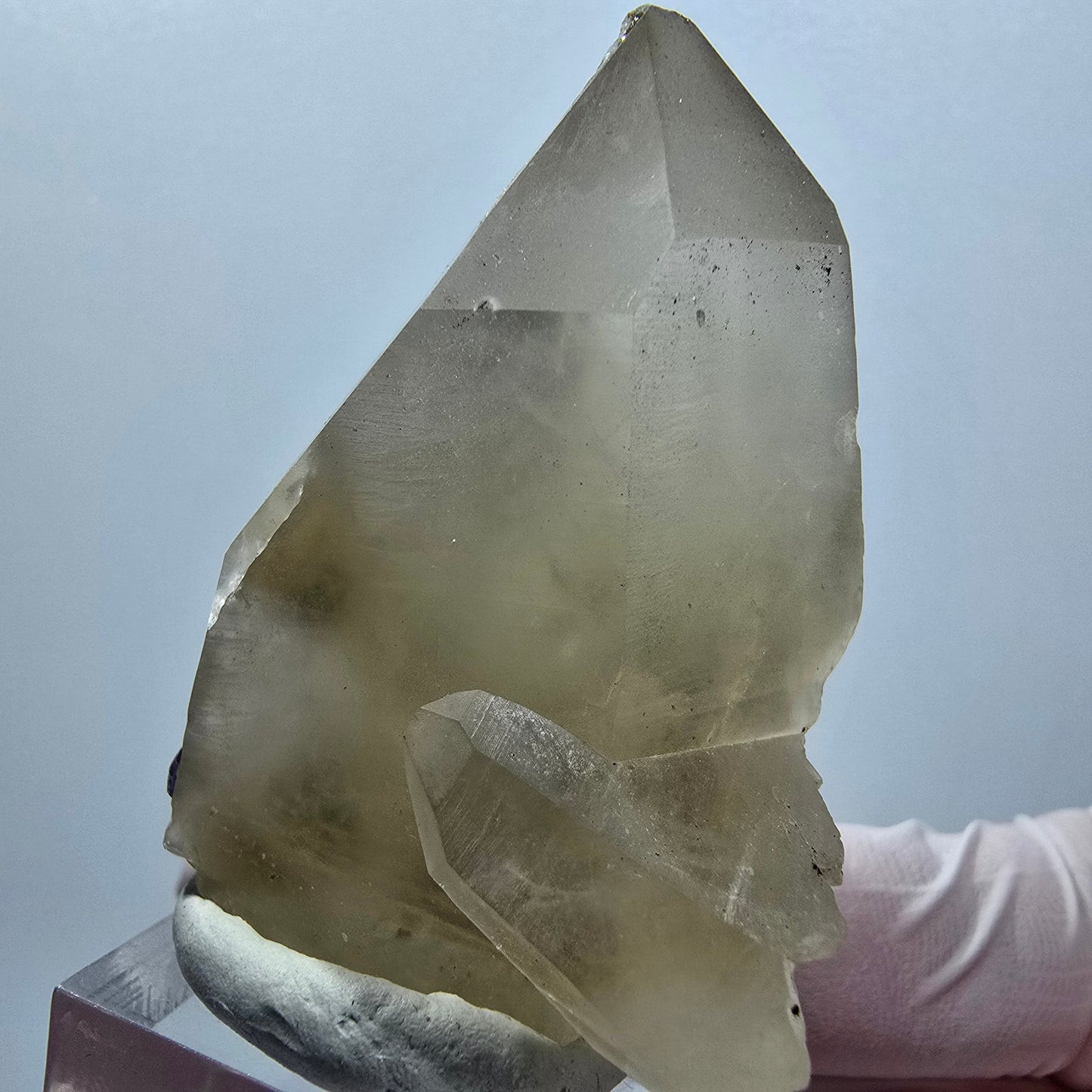 Seltene Rauchquarz, Phantom Fluorit, Hyalit Opal Stufe Erongo Namibia 51*35*32mm #12792