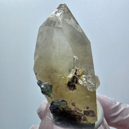 Seltene Rauchquarz, Phantom Fluorit, Hyalit Opal Stufe Erongo Namibia 51*35*32mm #12792