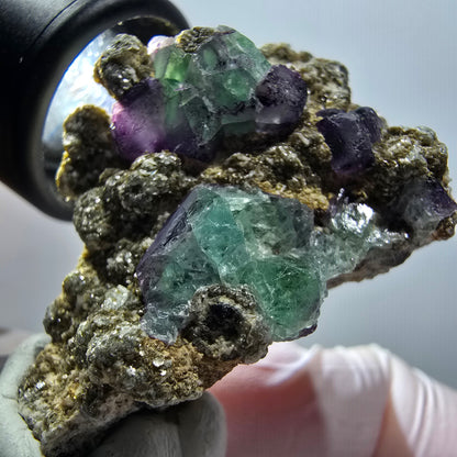 Seltene Phantom Fluorit, Orthoklas, Muskovit Stufe Erongo Namibia 45*31*24mm #12793