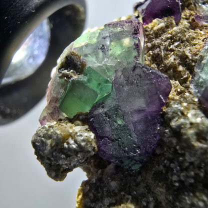 Seltene Phantom Fluorit, Orthoklas, Muskovit Stufe Erongo Namibia 45*31*24mm #12793