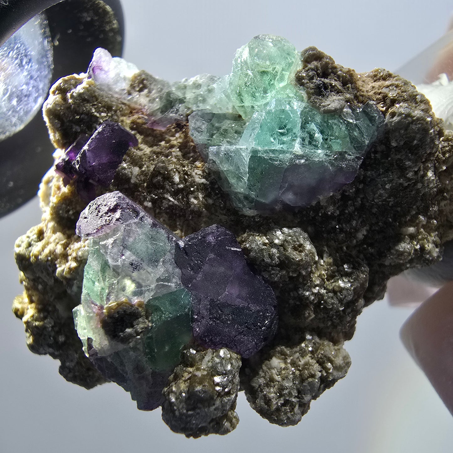 Seltene Phantom Fluorit, Orthoklas, Muskovit Stufe Erongo Namibia 45*31*24mm #12793